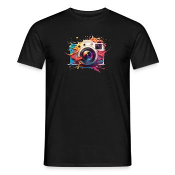 Kamera Motiv für Fotografen - Männer T-Shirt - Schwarz - Vorne - AI Model Male 178 light (178cm)