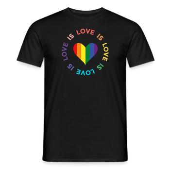 Love is Love - Men's T-Shirt - black - Front - AI Model Male 178 light (178cm)