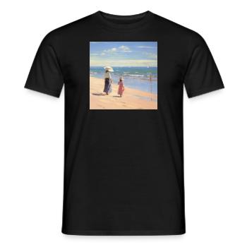 Seaside Stroll - Men's T-Shirt - black - Front - AI Model Male 178 light (178cm)