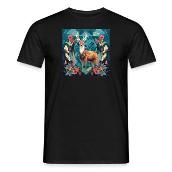 Nature's Geometry - Men's T-Shirt - black - Front - AI Model Male 178 light (178cm)