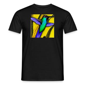 ColibriArtCollection 16 - Männer T-Shirt - Schwarz - Vorne - AI Model Male 178 light (178cm)