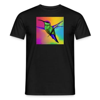 ColibriArtCollection 36 - Männer T-Shirt - Schwarz - Vorne - AI Model Male 178 light (178cm)