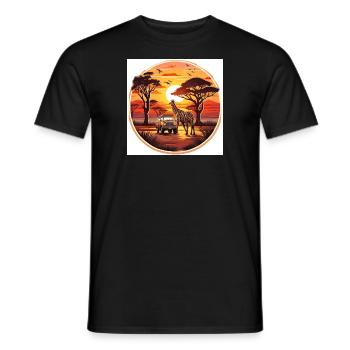 Exotic Safari Journey with Wild Animals - Männer T-Shirt - Schwarz - Vorne - AI Model Male 178 light (178cm)