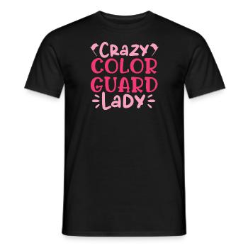 crazy color guard lady Design for a dancer - Men's T-Shirt - black - Front - AI Model Male 178 light (178cm)