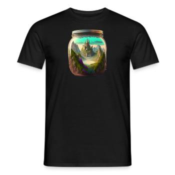 Ein Schloss im Glas - Männer T-Shirt - Schwarz - Vorne - AI Model Male 178 light (178cm)