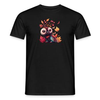 Herbst Wächter Eule - Männer T-Shirt - Schwarz - Vorne - AI Model Male 178 light (178cm)
