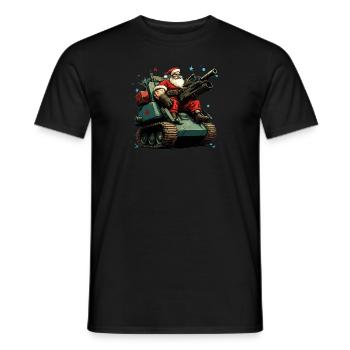 Santa Claus - Men's T-Shirt - black - Front - AI Model Male 178 light (178cm)