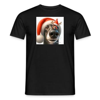 Greyhound Marienkäfer Weihnachten. - Männer T-Shirt - Schwarz - Vorne - AI Model Male 178 light (178cm)