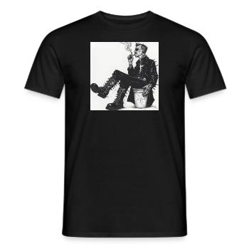 Rebel Priest - Men's T-Shirt - black - Front - AI Model Male 178 light (178cm)
