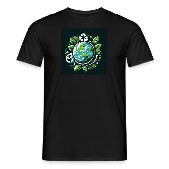 eco friendly and sustainable - Männer T-Shirt - Schwarz - Vorne - AI Model Male 178 light (178cm)