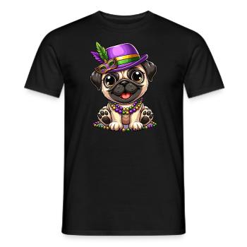Carlin comique de Mardi Gras - T-shirt homme - noir - Devant - AI Model Male 178 light (178cm)
