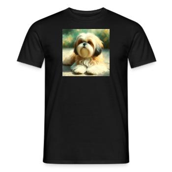 Shih Tzu - Men's T-Shirt - black - Front - AI Model Male 178 light (178cm)