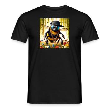 Bourdon | Animal Rapper Collection - T-shirt homme - noir - Devant - AI Model Male 178 light (178cm)