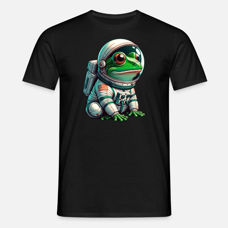 Grenouille astronaute dans l’espace - T-shirt Homme - noir