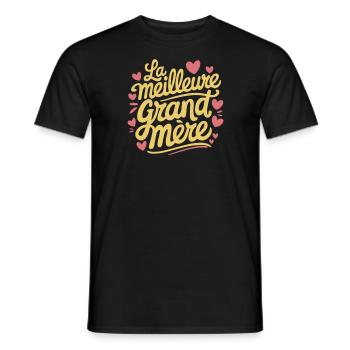 La meilleure grand-mère - T-shirt homme - noir - Devant - AI Model Male 178 light (178cm)