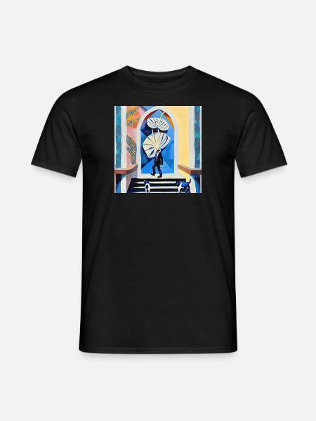 Ein Kopf voller Blumen - Männer T-Shirt - Schwarz