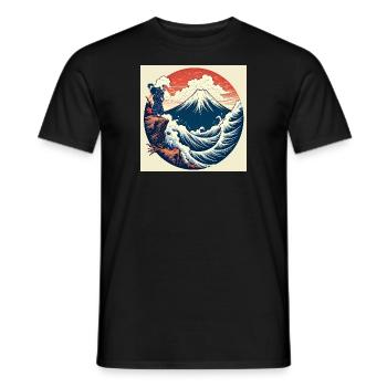Samurai Vision - Männer T-Shirt - Schwarz - Vorne - AI Model Male 178 light (178cm)