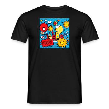 Bublix - Men's T-Shirt - black - Front - AI Model Male 178 light (178cm)