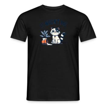 It Wasn't Me – Cat's Innocence - Men's T-Shirt - black - Front - AI Model Male 178 light (178cm)