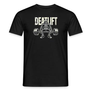 Deadlift – Train Hard or Die Trying - Men's T-Shirt - black - Front - AI Model Male 178 light (178cm)
