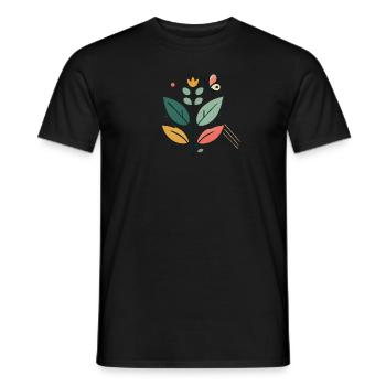 Source - T-shirt homme - noir - Devant - AI Model Male 178 light (178cm)