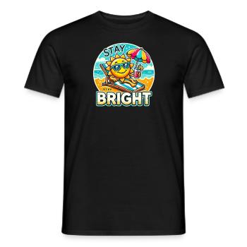 Stay Bright – Sunny Vibes - Men's T-Shirt - black - Front - AI Model Male 178 light (178cm)