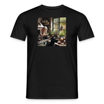 Blonde Witch Brewing Potions - Men's T-Shirt - black - Front - AI Model Male 178 light (178cm)