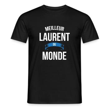 Meilleur Laurent du monde homme - T-shirt homme - noir - Devant - AI Model Male 178 light (178cm)