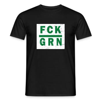 Anti Grünen Kein Bock auf Baerbock FCK GRN T Shirt - Männer T-Shirt - Schwarz - Vorne - AI Model Male 178 light (178cm)