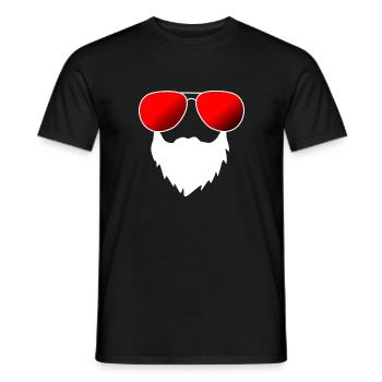 Cooler Weihnachtsmann Frohe Weihnachten Xmas Rock - Männer T-Shirt - Schwarz - Vorne - AI Model Male 178 light (178cm)