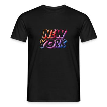 la ville de New York - T-shirt homme - noir - Devant - AI Model Male 178 light (178cm)