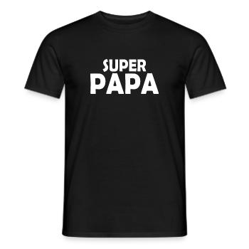 Super papa - Männer T-Shirt - Schwarz - Vorne - AI Model Male 178 light (178cm)