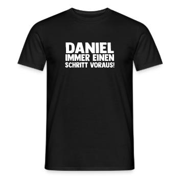 First name Daniel - Men's T-Shirt - black - Front - AI Model Male 178 light (178cm)