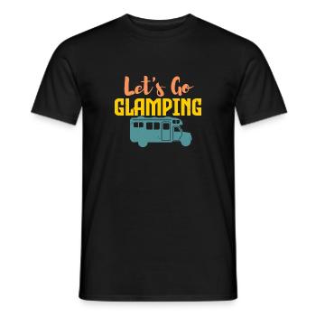 Camping and glamping - Men's T-Shirt - black - Front - AI Model Male 178 light (178cm)