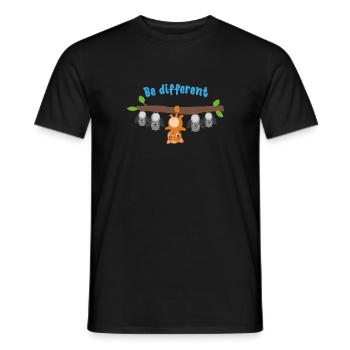 Différent cadeau chat animaux animaux - T-shirt homme - noir - Devant - AI Model Male 178 light (178cm)