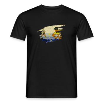 Padel gift Padel Tennis Padel - Men's T-Shirt - black - Front - AI Model Male 178 light (178cm)
