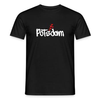 Potsdam - Männer T-Shirt - Schwarz - Vorne - AI Model Male 178 light (178cm)