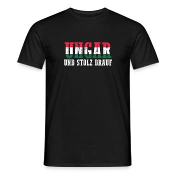 Ungar Ungarisch Ungarn - Männer T-Shirt - Schwarz - Vorne - AI Model Male 178 light (178cm)