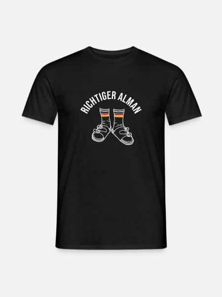 Richtiger Alman - Männer T-Shirt - Schwarz