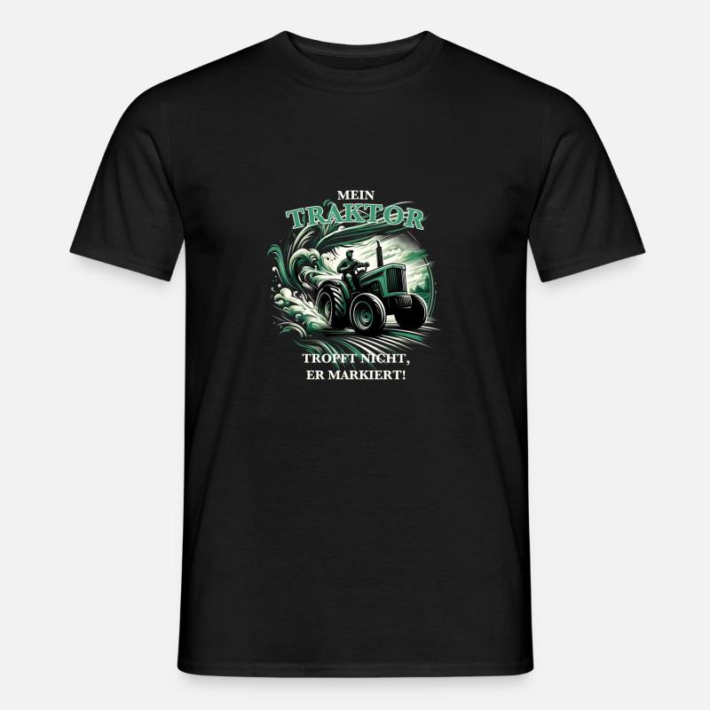 Traktor lustiger Spruch über den Trekker - Männer T-Shirt - Schwarz