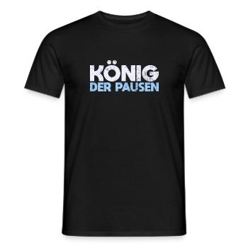 König Der Pausen - Männer T-Shirt - Schwarz - Vorne - AI Model Male 178 light (178cm)