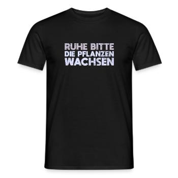 Ruhe Bitte, Die Pflanzen Wachsen - Männer T-Shirt - Schwarz - Vorne - AI Model Male 178 light (178cm)