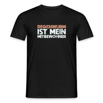 Regenwurm Ist Mein Mitbewohner - Männer T-Shirt - Schwarz - Vorne - AI Model Male 178 light (178cm)