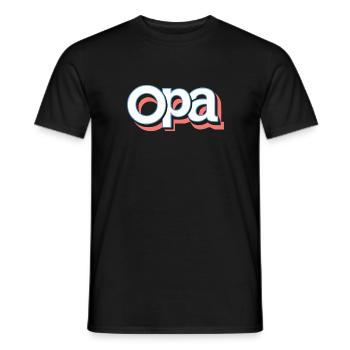 Opa Retro: Bester Opa Geburtstag Bald Opa Erster - Männer T-Shirt - Schwarz - Vorne - AI Model Male 178 light (178cm)