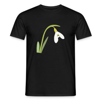 snowdrop - Men's T-Shirt - black - Front - AI Model Male 178 light (178cm)