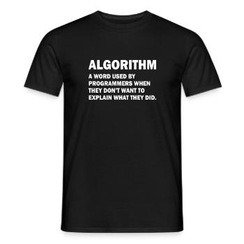 Algorithm Admin Informatik Nerd Programming - Männer T-Shirt - Schwarz - Vorne - AI Model Male 178 light (178cm)