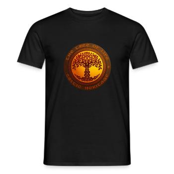 Vector Celtic tree of life - Men's T-Shirt - black - Front - AI Model Male 178 light (178cm)