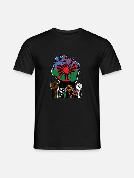 SINTI UND ROMA REVOLUTION ANTIZIGANISMUS - Männer T-Shirt - Schwarz