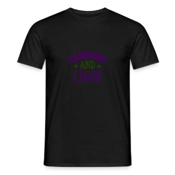 Cannabis Et Chill Marijuana Drôle De Cannabis TShirt - T-shirt homme - noir - Devant - AI Model Male 178 light (178cm)