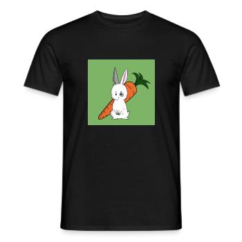 Confused Rabbit - Männer T-Shirt - Schwarz - Vorne - AI Model Male 178 light (178cm)